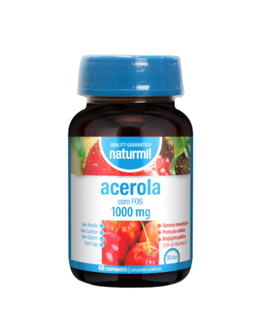 Acerola 1000mg – 60 comprimidos – Naturmil