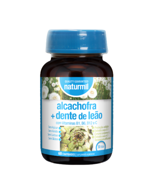 Alcachofra + Dente-de-Leão – 60 comprimidos – Naturmil