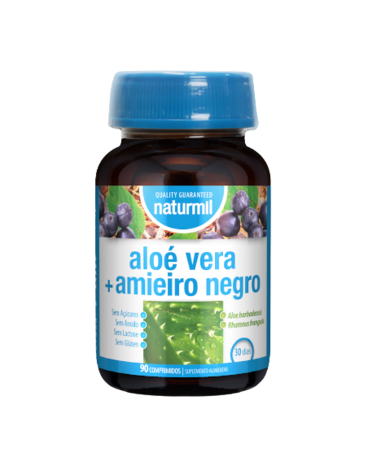 Aloé vera + Amieiro Negro – 90 comprimidos – Naturmil