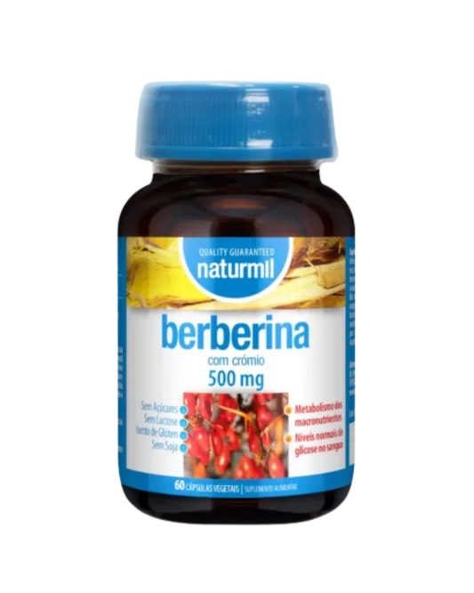 BERBERINA 500MG COM CRÓMIO – 60 CÁPSULAS – NATURMIL