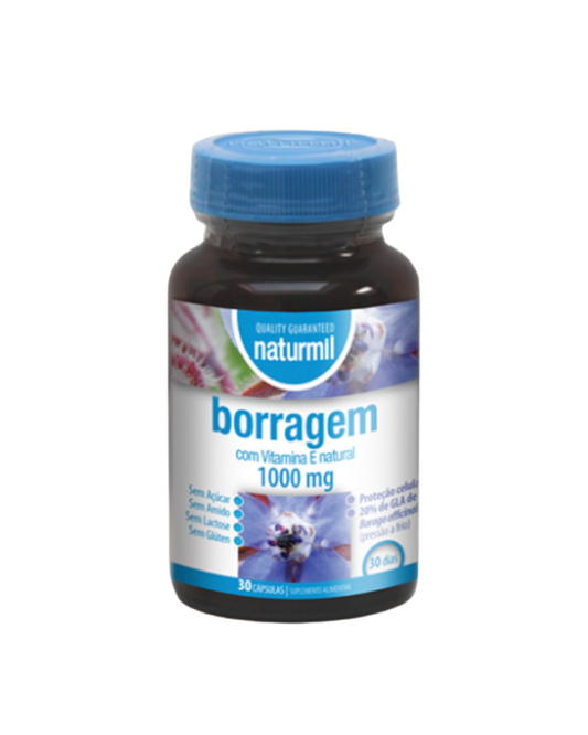 Borragem 1000mg – 30 cápsulas – Naturmil