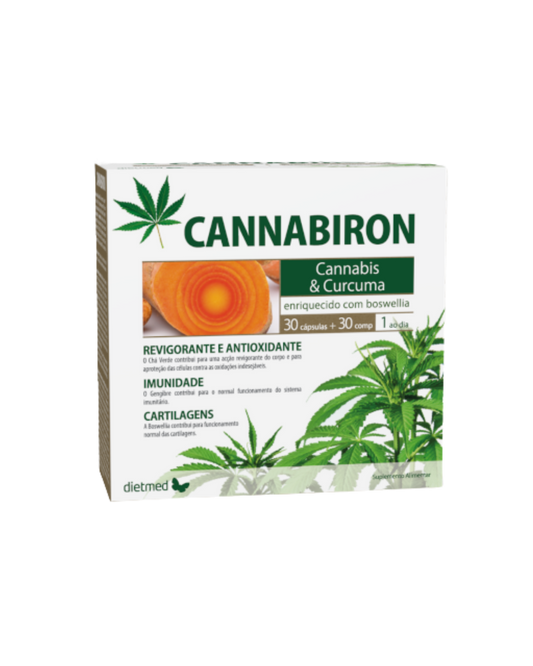 CANNABIRON – 30 CÁPSULAS + 30 COMPRIMIDOS – DIETMED