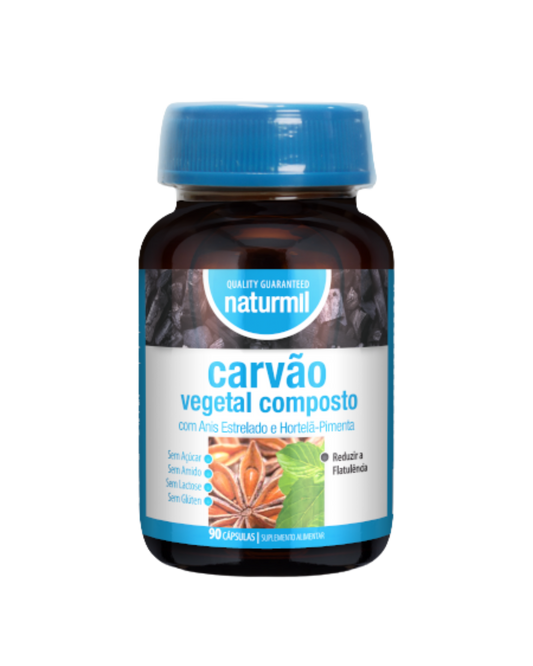 Carvão Vegetal Composto – 90 cápsulas – Naturmil