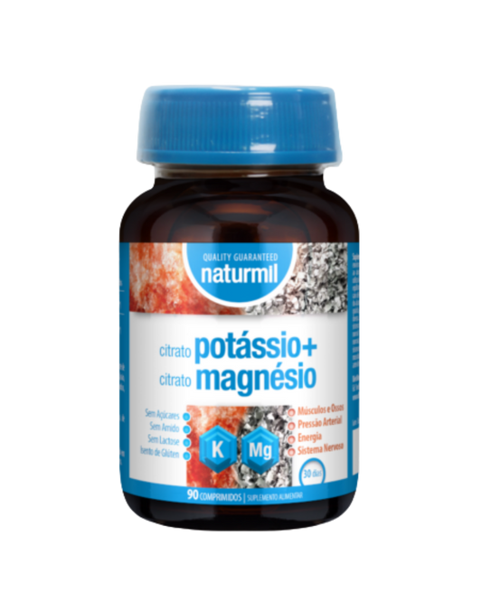 Citrato de Potássio + Citrato de Magnésio – 90 comprimidos – Naturmil