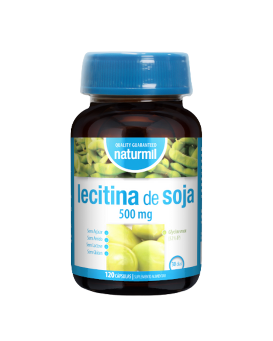 Lecitina de Soja 500 mg – 120 cápsulas – Naturmil