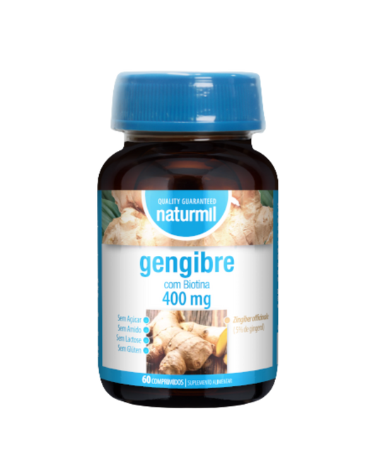 Gengibre 400 mg – 60 comprimidos – Naturmil