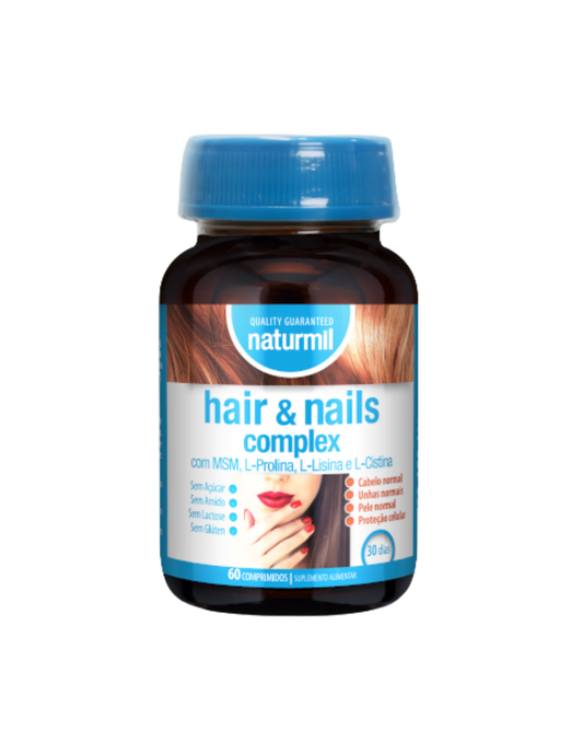 Hair Nails Complex com MSM – 60 comprimidos – Naturmil