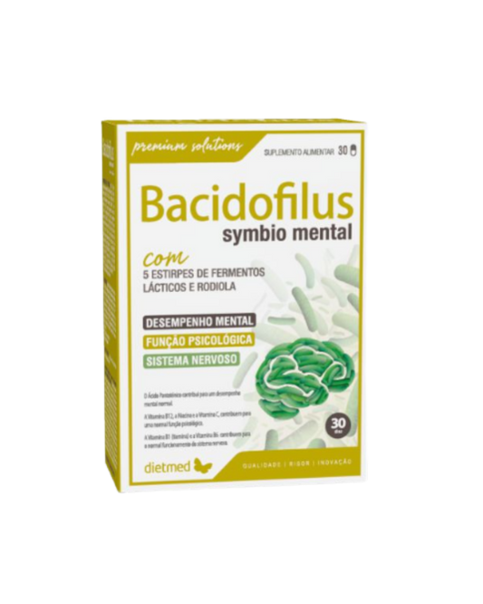 BACIDOFILUS SYMBIO MENTAL – 30 CÁPSULAS – DIETMED