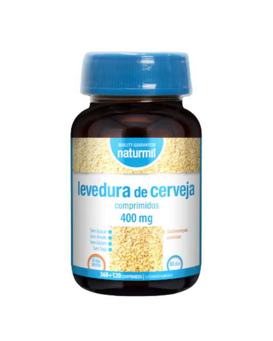 Levedura de Cerveja 400 mg – 360+120 comprimidos – Naturmil