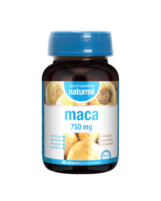 Maca 750 mg – 60 comprimidos – Naturmil